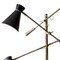 Homeroots Three Arm Adjustable Floor Lamp in Brass Metal with Grey, Black & White Shades 372556 - alternate 7